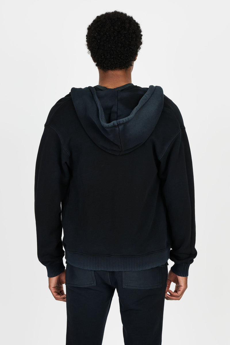 Bronx Zip Hoodie-Vintage Black